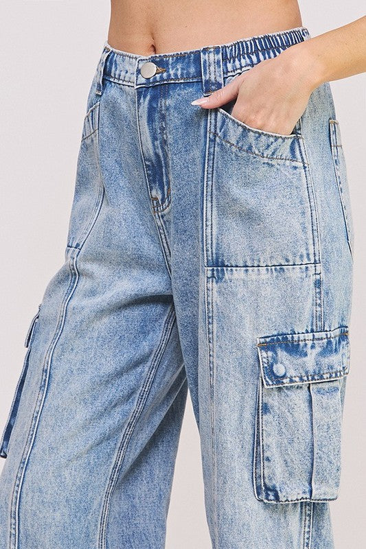 Lizzo Plus High waist Baggy Cargo Jeans