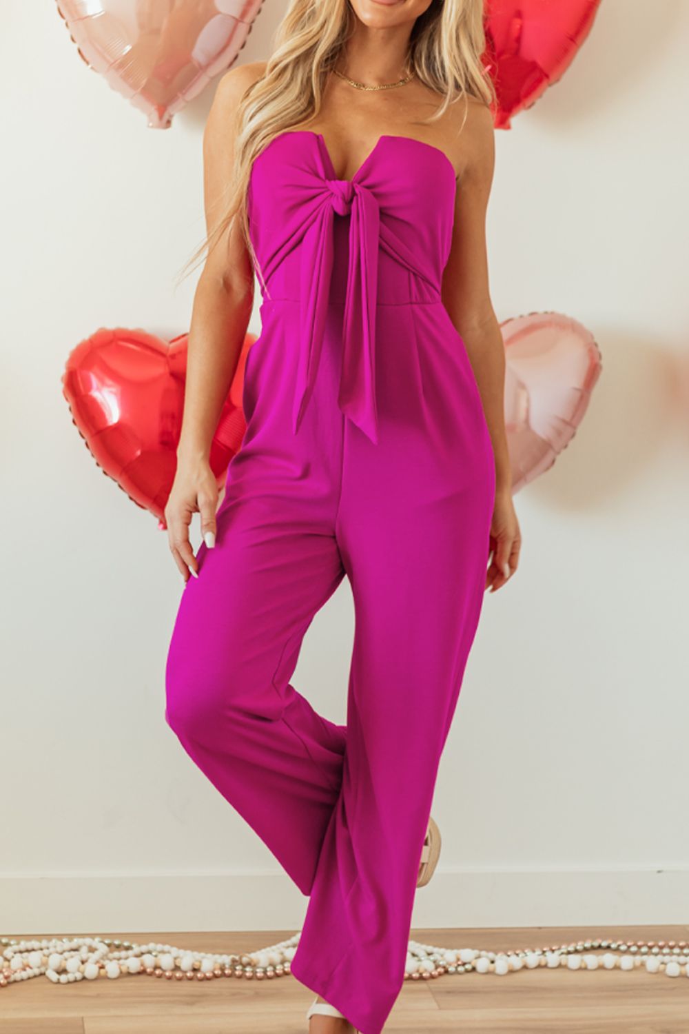 Austin Tied Tube Wide Leg Jumpsuit