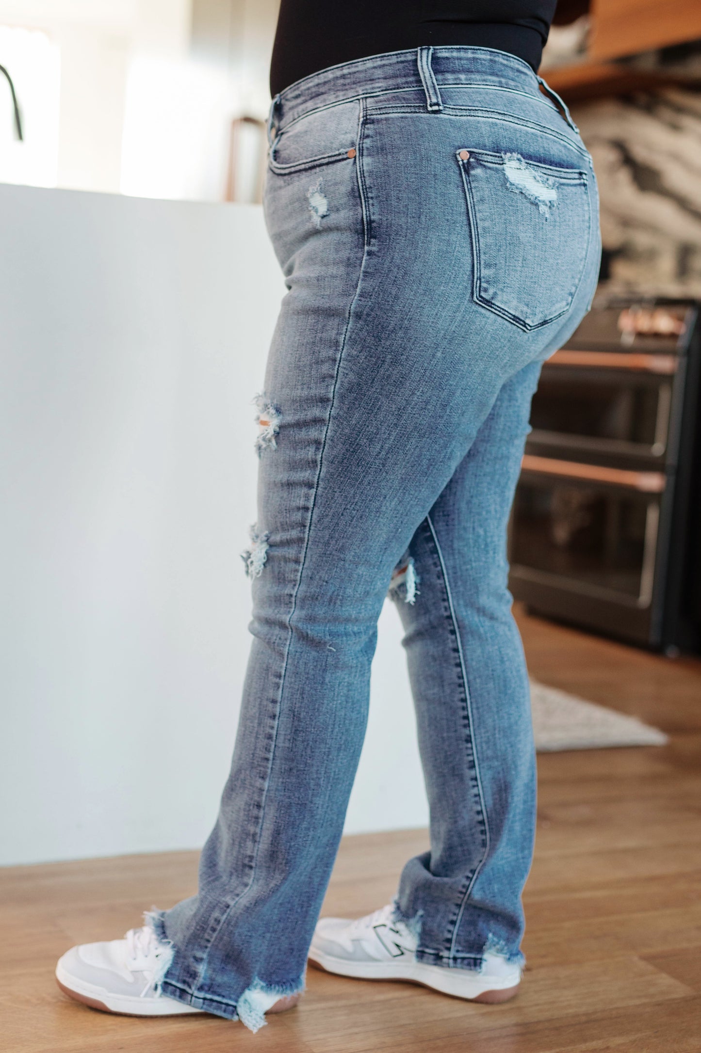 O'Hara Destroyed Straight Jeans (PLUS ONLY)