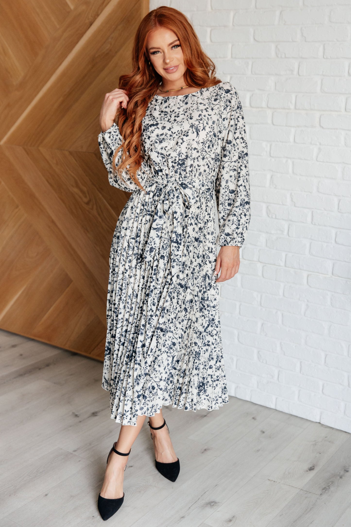 Tea Time Pleated Maxi Dress
