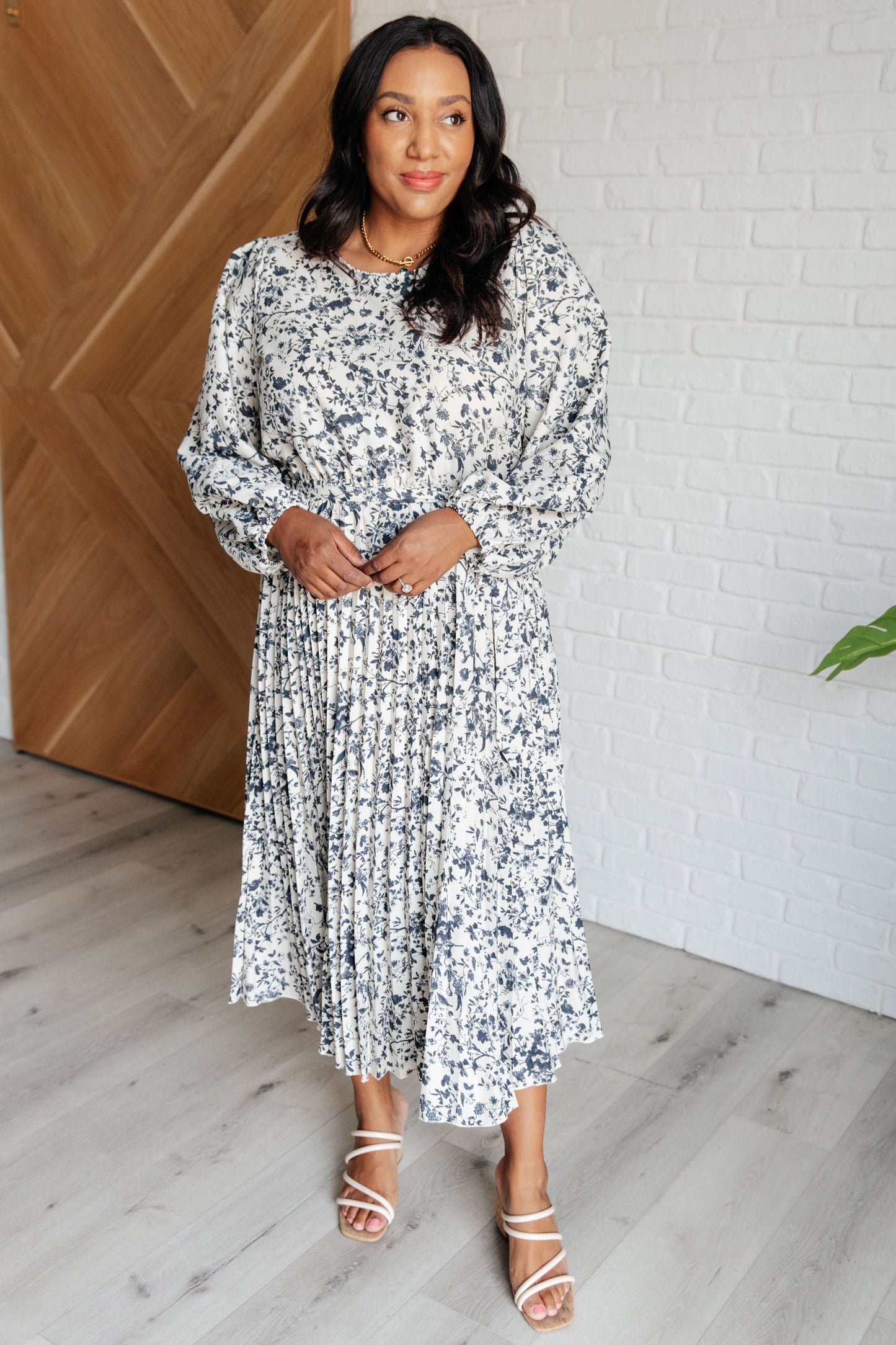 Tea Time Pleated Maxi Dress