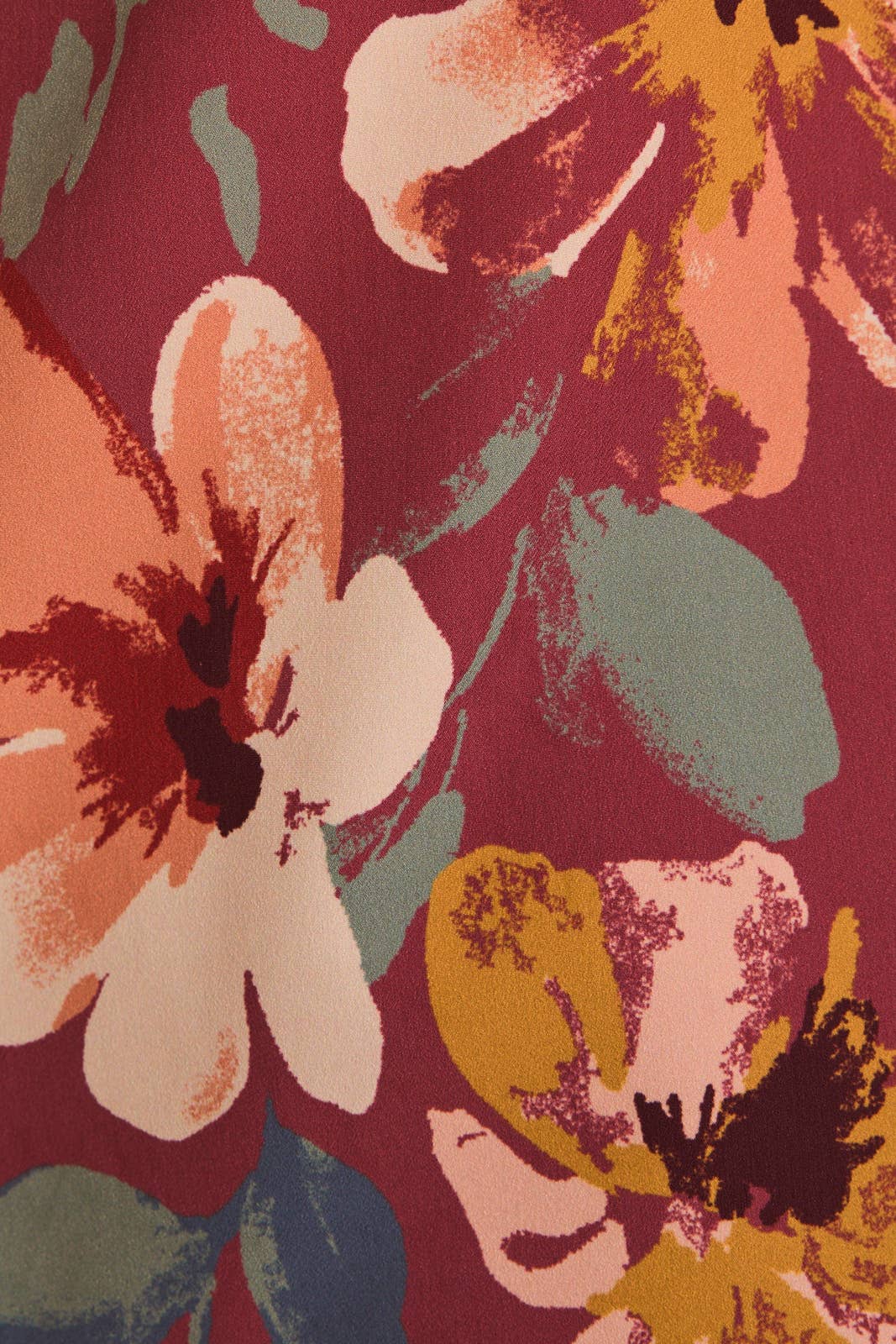 Adore You V-NECK FRONT TIE LONG SLEEVE FLORAL TOP