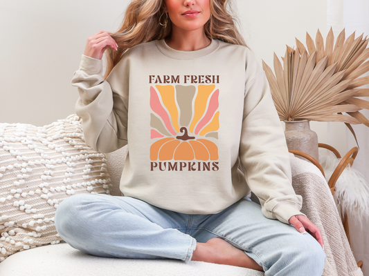 Farm Fresh Pumpkins Graphic Sweatshirt