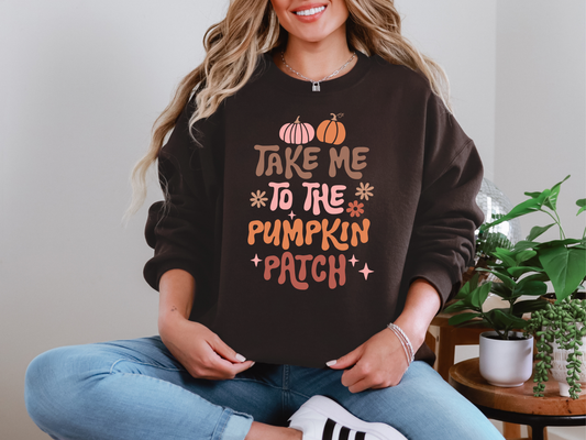 Take me To the Pumpkin Patch Graphic Sweatshirt in Multiple Colors