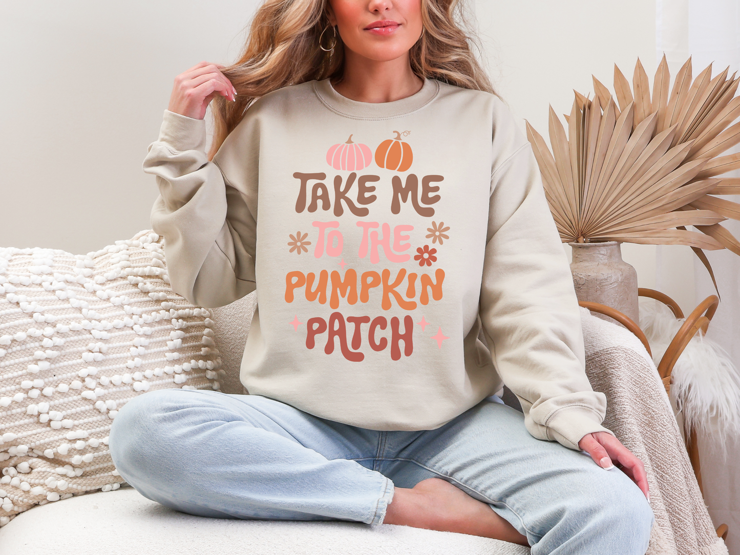 Take me To the Pumpkin Patch Graphic Sweatshirt in Multiple Colors