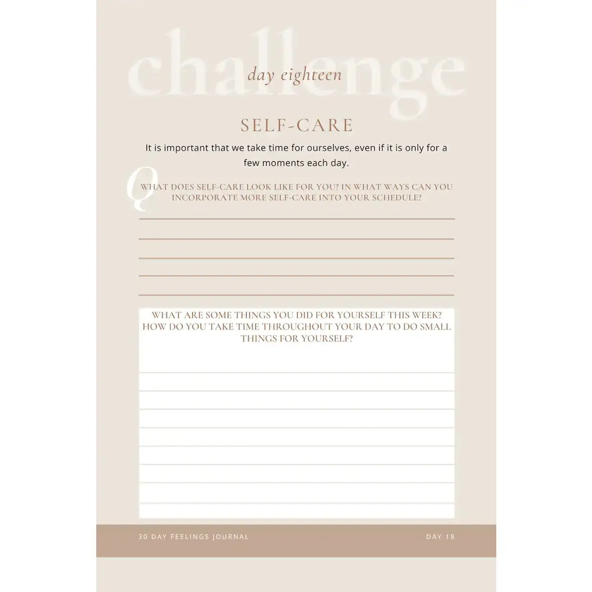 Mental Health 30 Day Feelings Journal