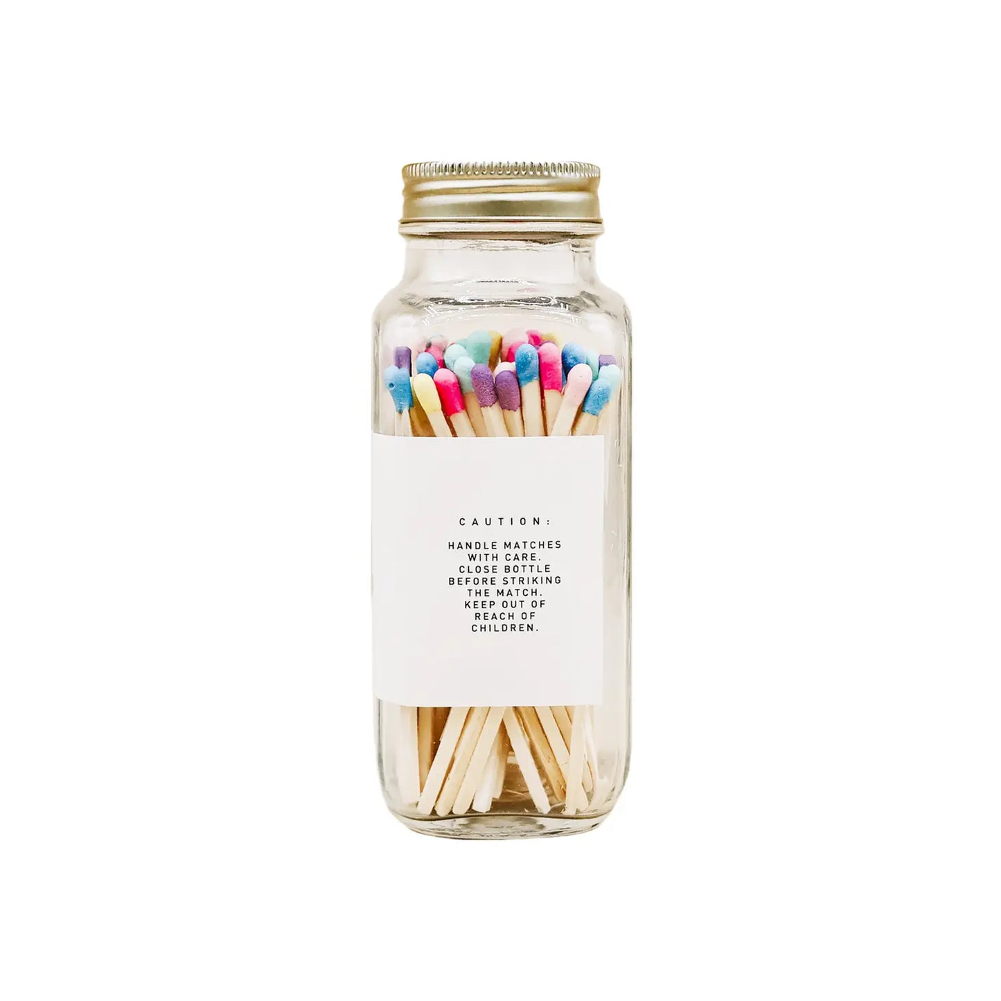 Safety Matches - Multicolor Rainbow - 60 Count, 3.75"