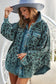 Texas Vintage Washed Leopard Corduroy Buttoned Jacket