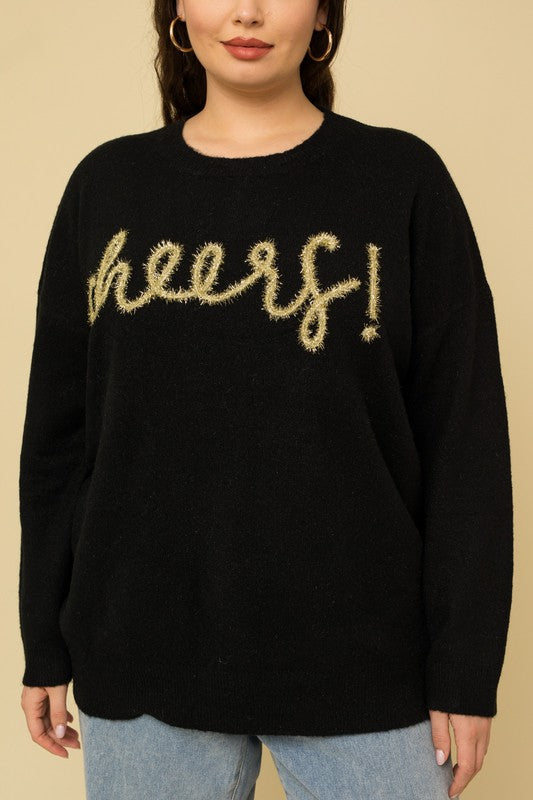 Cheers Plus Size Pullover Sweater