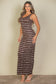 Fight Song Tie Dye Printed Bodycon Maxi Dress