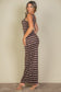 Fight Song Tie Dye Printed Bodycon Maxi Dress