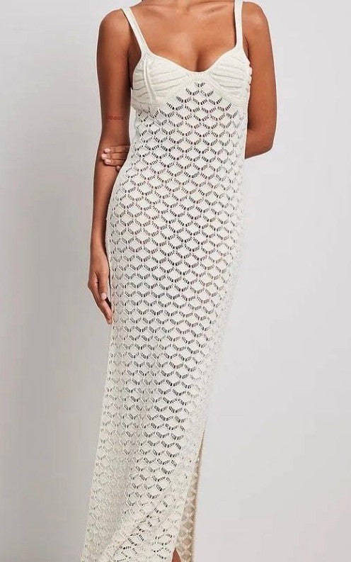 The Man Crochet Knitted Maxi Dress