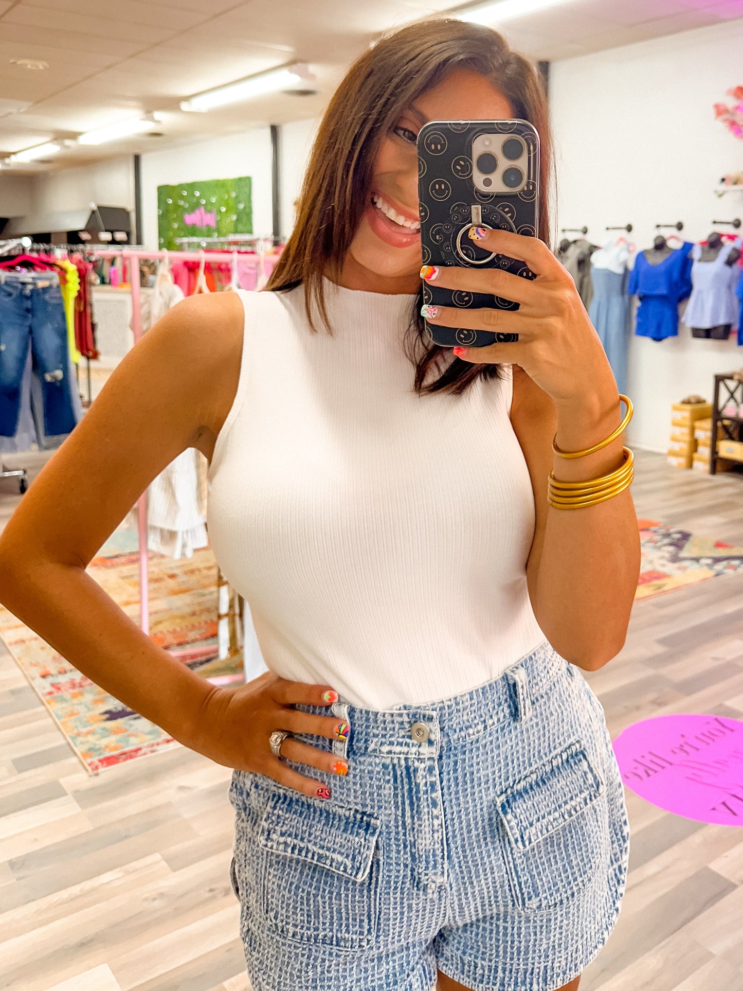 Basic Sleeveless Tank - Ivory - West Avenue