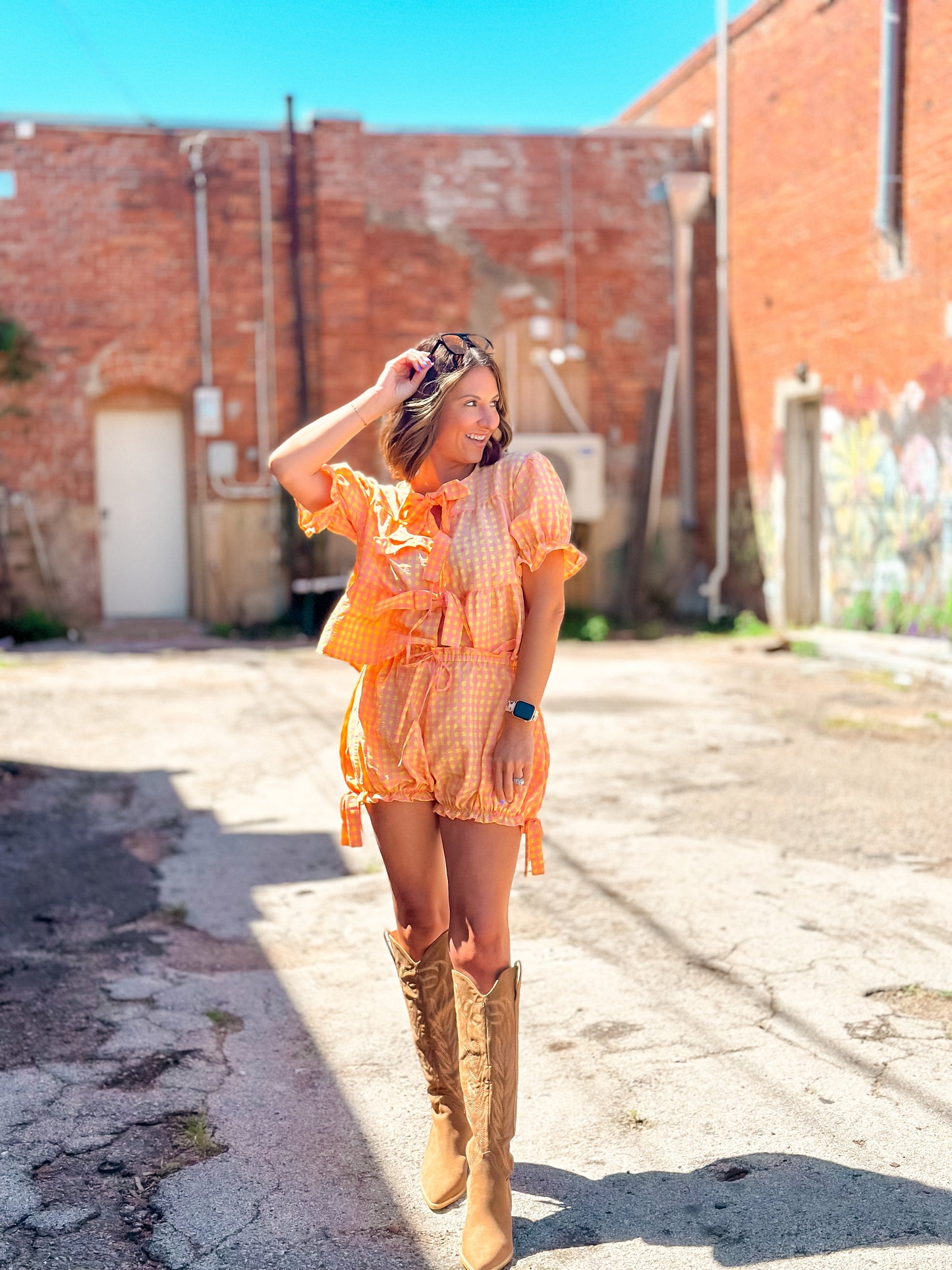 Walk On By Gingham Set