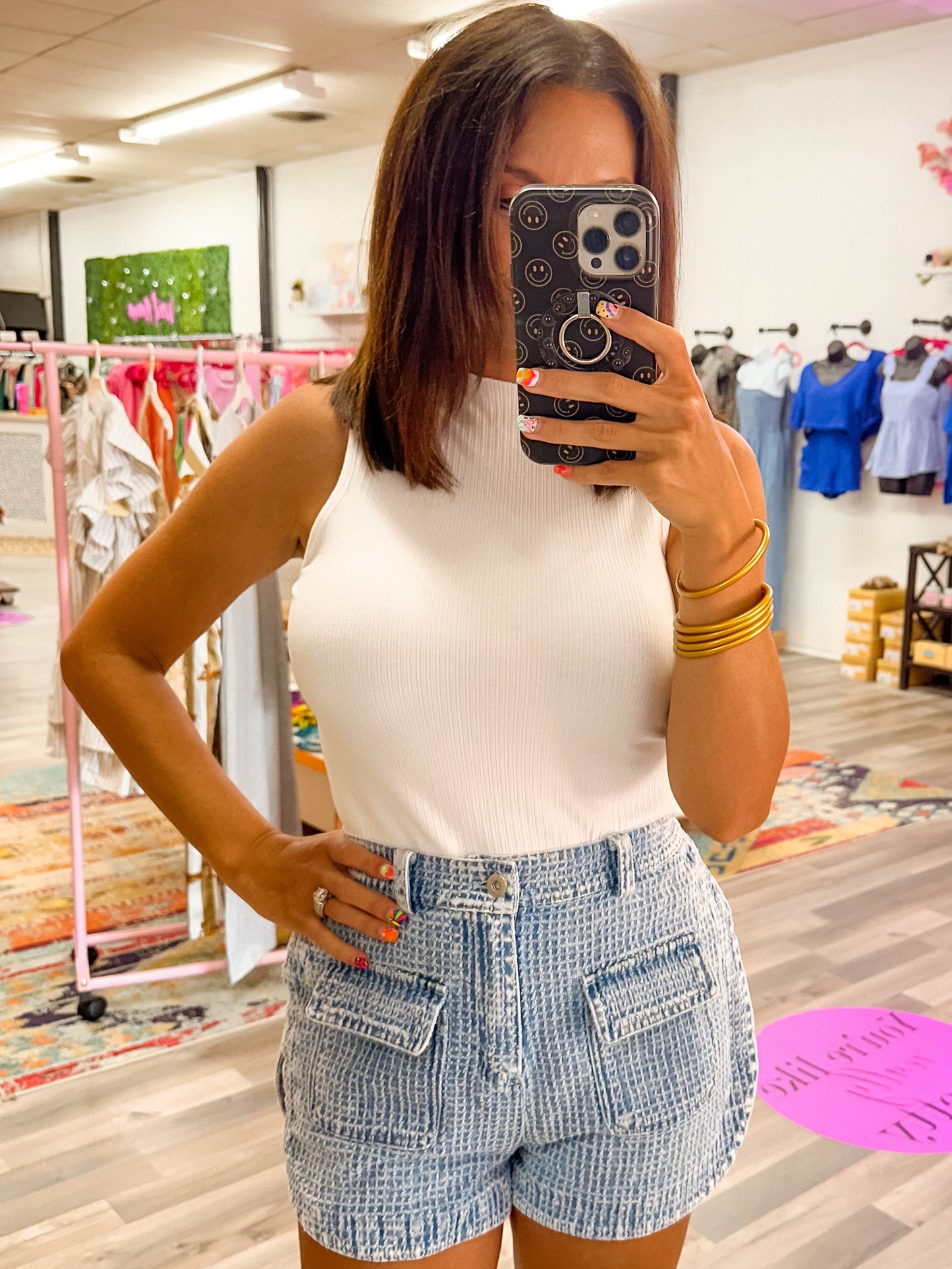 Basic Sleeveless Tank - Ivory - West Avenue