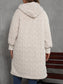 Eggshell Plus Size Open Front Hooded Plush Coat