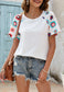 Dani Floral Sleeve Basic T-Shirt