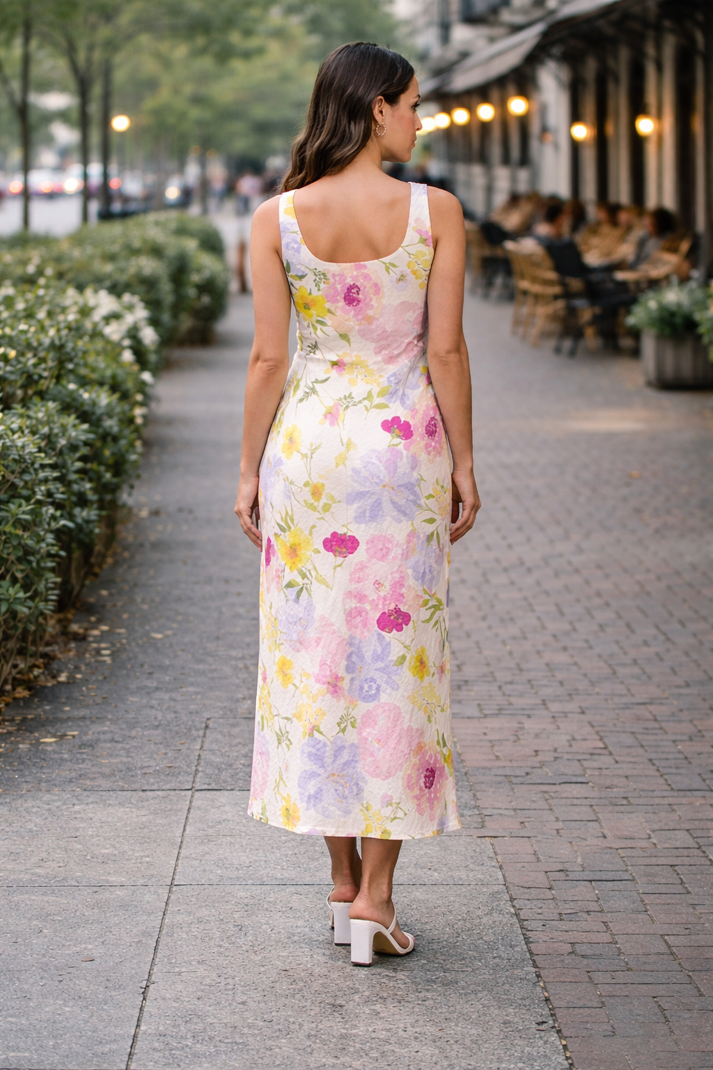 Good Luck, Babe! Floral Cowl Neck Sleeveless Maxi Dress
