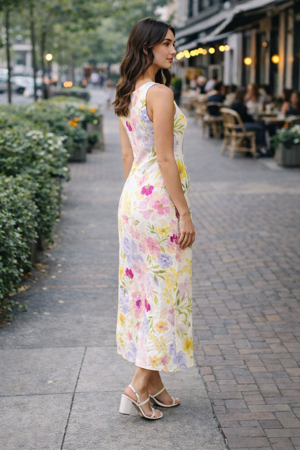 Good Luck, Babe! Floral Cowl Neck Sleeveless Maxi Dress