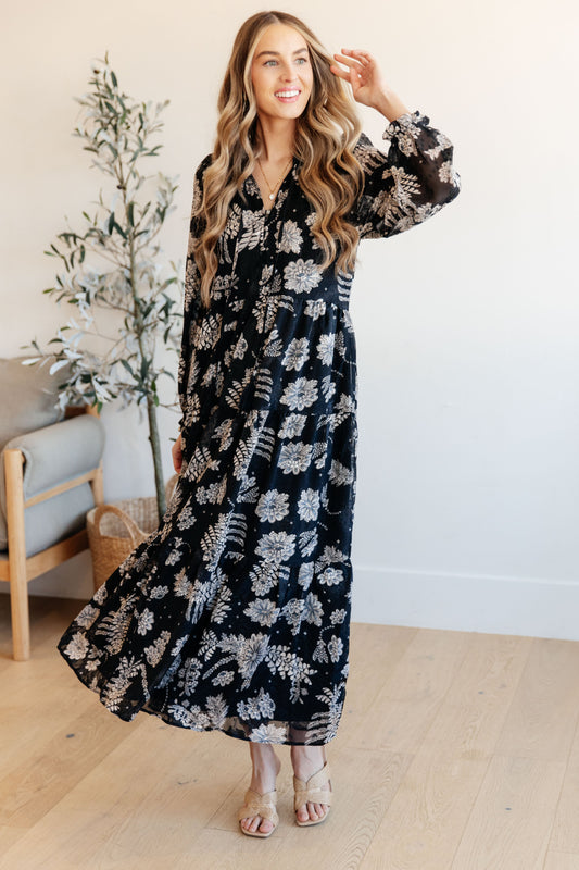 Come Take My Hand Floral Maxi Dress