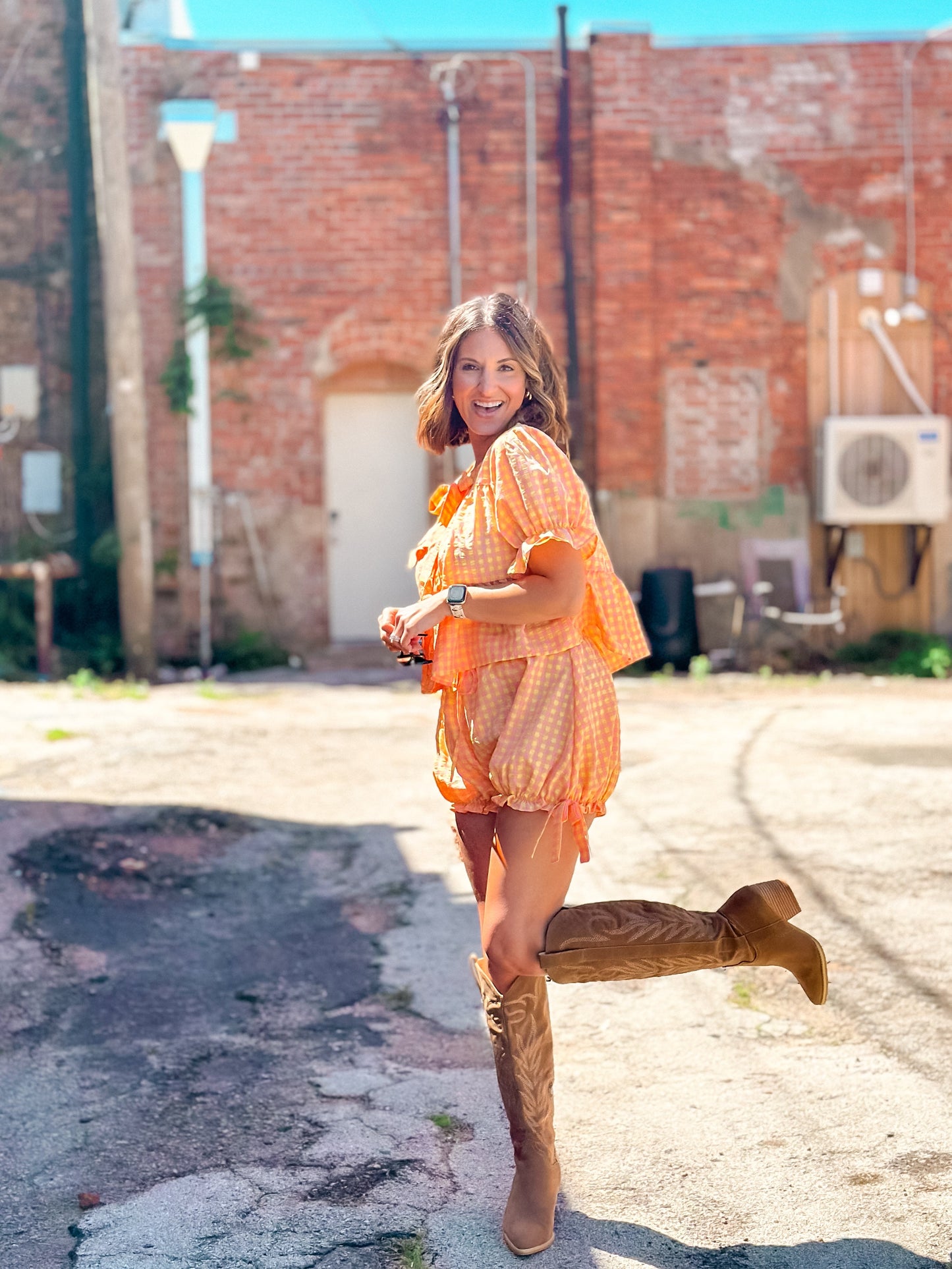 Walk On By Gingham Set