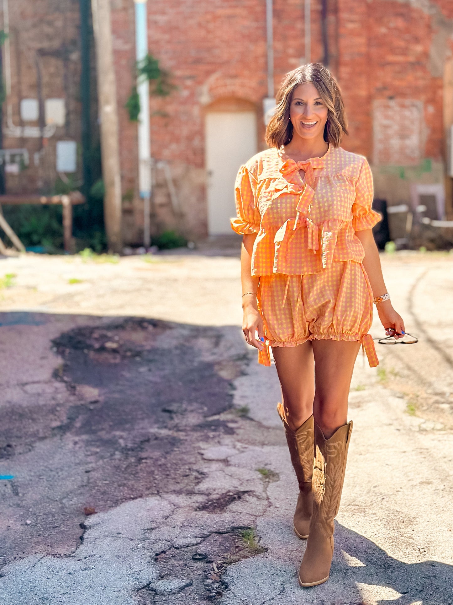 Walk On By Gingham Set