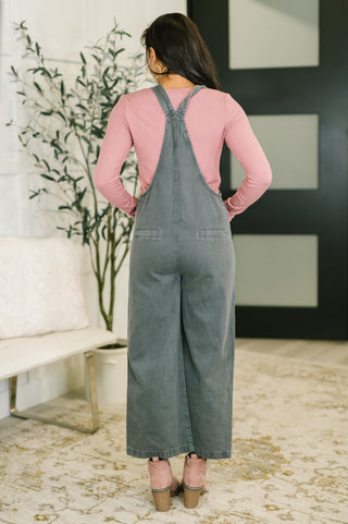 Exactly Where You Are Jumpsuit in Ash Black