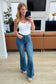 Miley High Waist Tummy Control Frayed Hem Flare Jeans