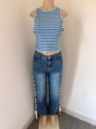 Sloane Nautical Striped Knit Tank
