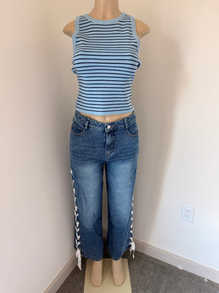 Sloane Nautical Striped Knit Tank