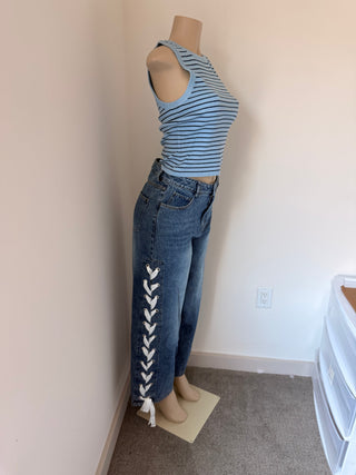 Sloane Nautical Striped Knit Tank