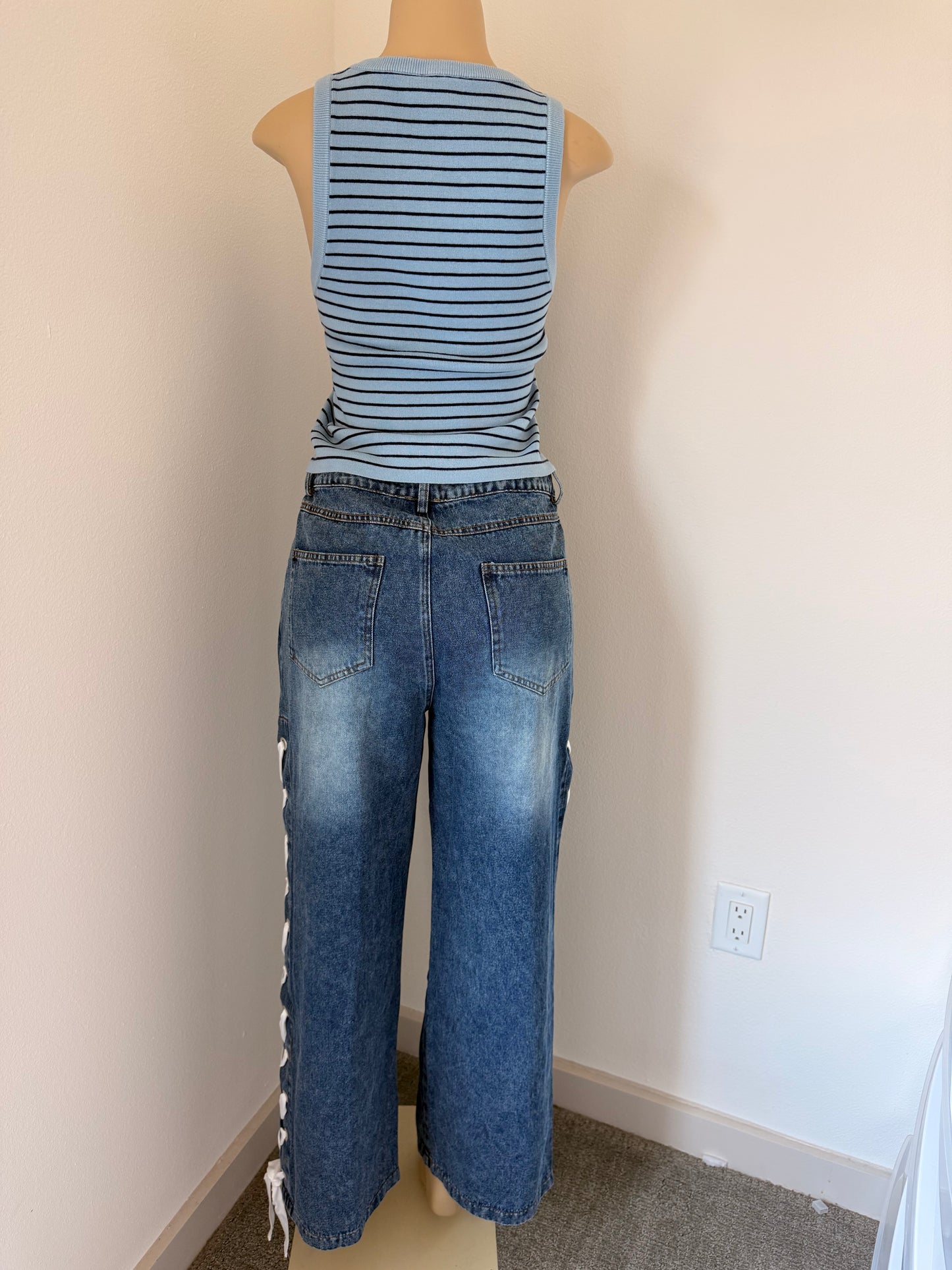 Sloane Nautical Striped Knit Tank
