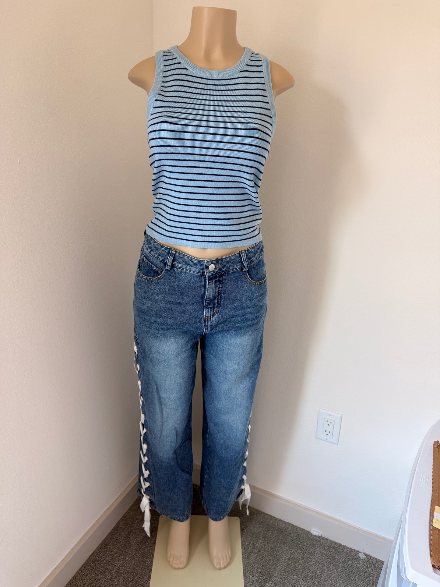 Sloane Nautical Striped Knit Tank