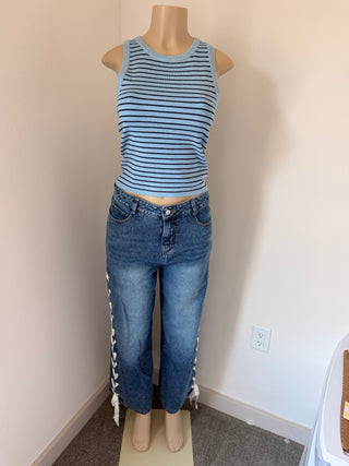 Sloane Nautical Striped Knit Tank