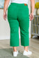 Lisa High Rise Tummy Control Wide Leg Crop Jeans in Kelly Green