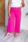 Magic Wide Leg Crop Pants in Hot Pink