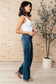 Miley High Waist Tummy Control Frayed Hem Flare Jeans