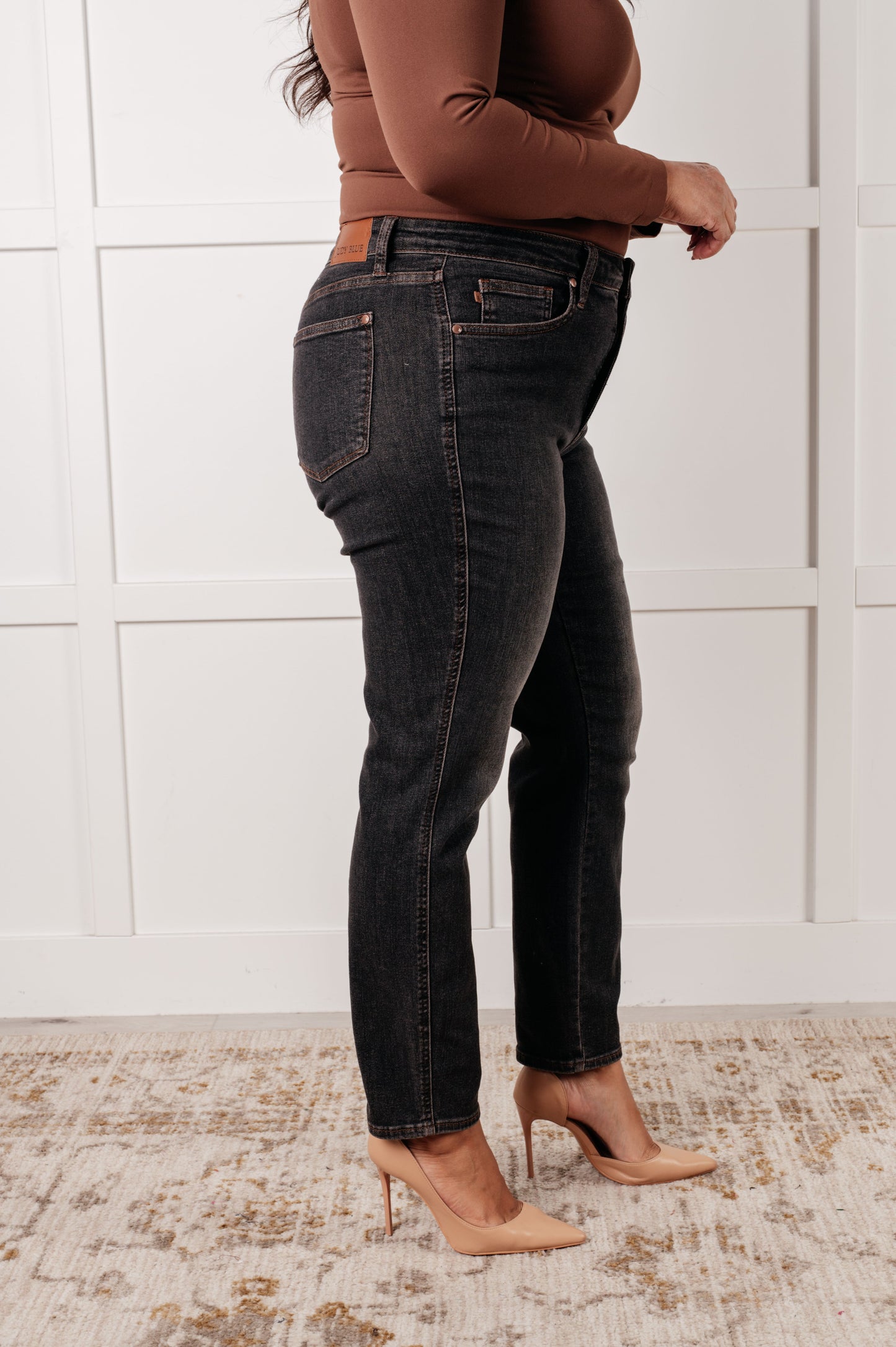 Rita Mid Rise Tummy Control Slim Jeans