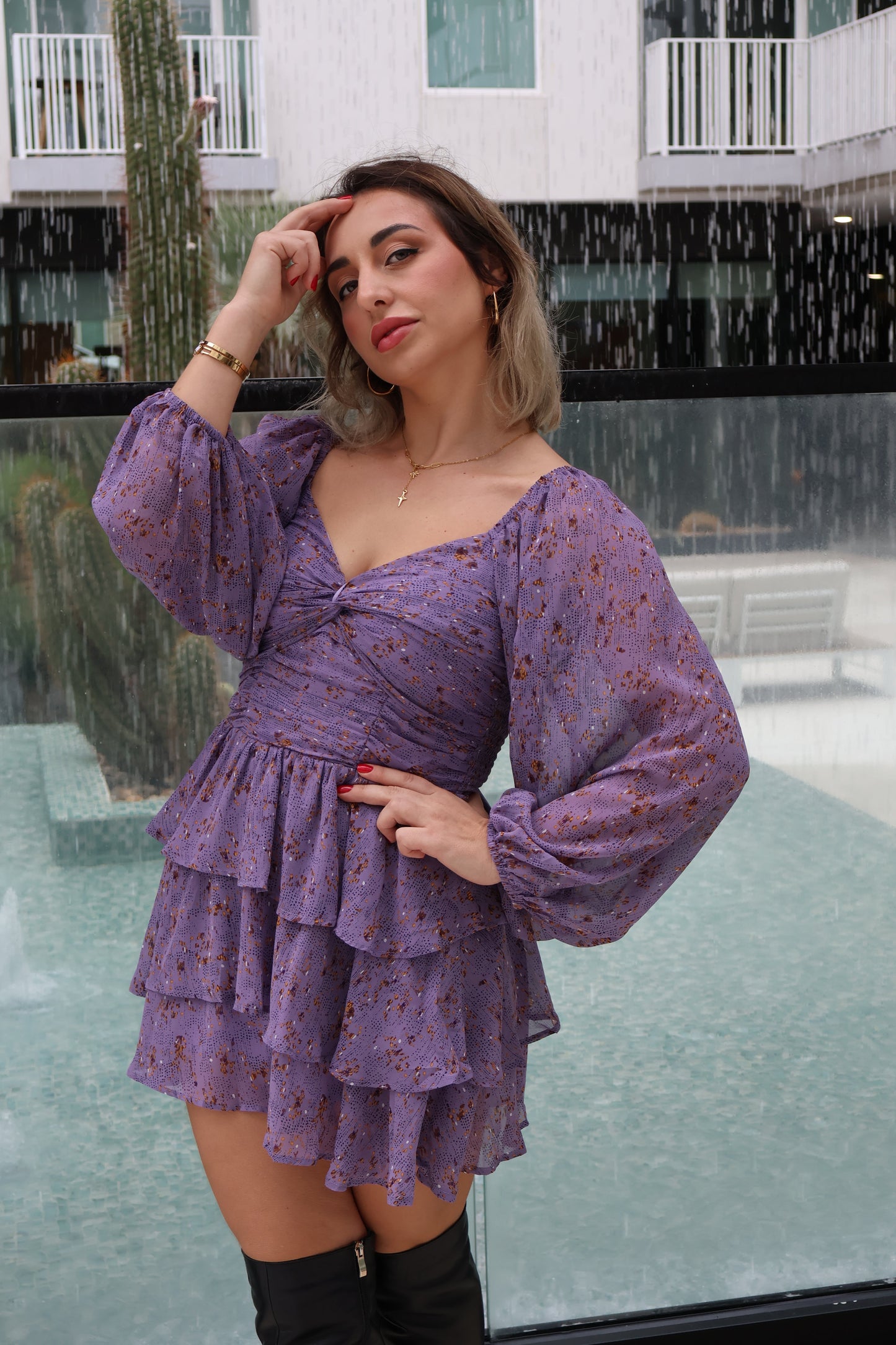 The London Gin Romper in Purple