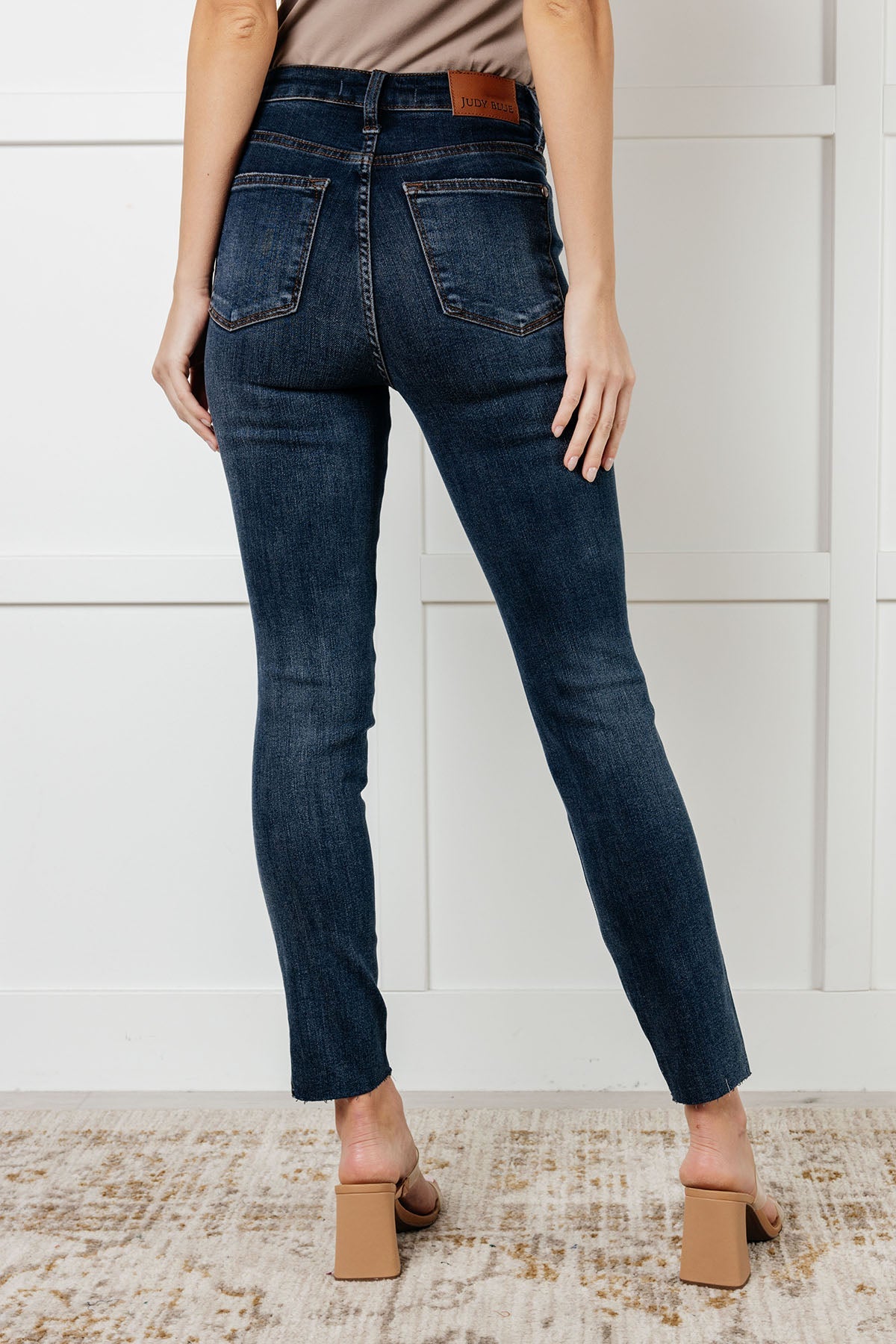 Tessa High Rise Tummy Control Step Hem Skinny Jeans