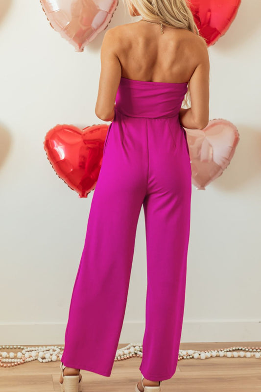 Austin Tied Tube Wide Leg Jumpsuit