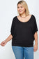 Solid Dolman Drape Top