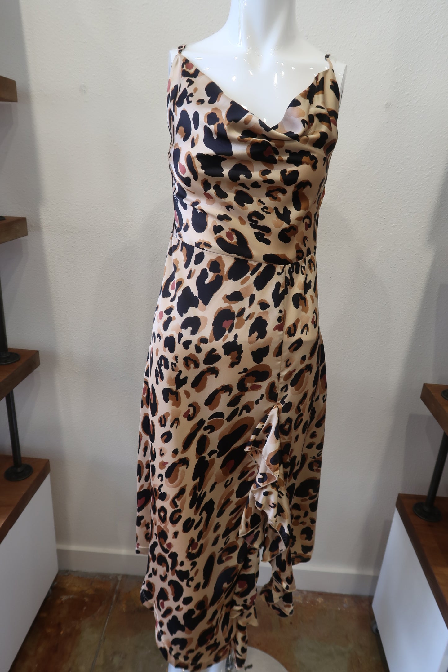 LEOPARD PRINT STRAPPY DRESS