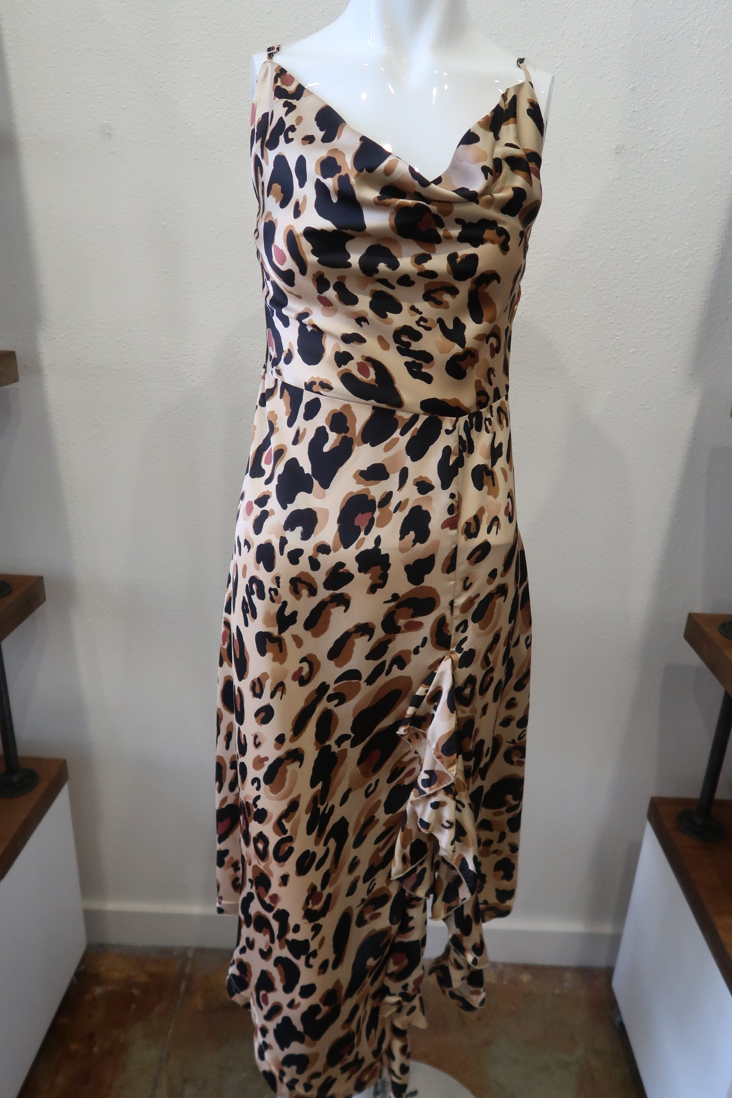 LEOPARD PRINT STRAPPY DRESS