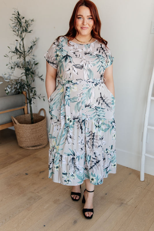 Into the Night Dolman Sleeve Floral Maxi Dress