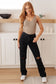 Susannah Plus High Rise Rigid Magic 90's Distressed Straight Jeans in Black