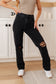 Susannah Plus High Rise Rigid Magic 90's Distressed Straight Jeans in Black