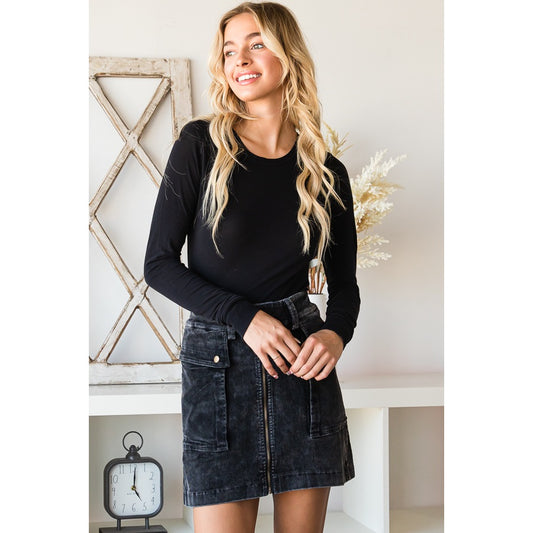 We found love - MINERAL WASHED CORDUROY SKIRT